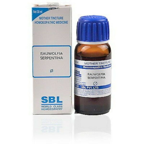 SBL Rauvolfia Serpentina Mother Tincture 1X (Q) (30ml) for anxiety diarrhoea high blood pressure