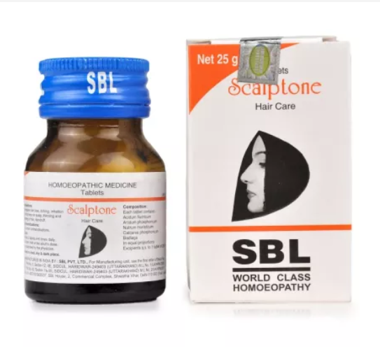 SBL Scalptone Tablets prevents hair loss 25gm for hair loss itching eczema dandruff