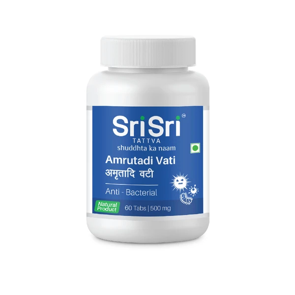 Sri Sri Tattva Ayurvedic Amrutadi Vati - Anti Bacterial, 60 Tablets | 500mg