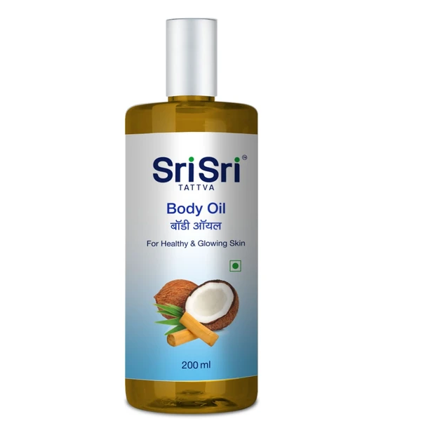 Sri Sri Tattva Ayurvedic Body Oil - For Healthy and Glowing Skin, 200ml