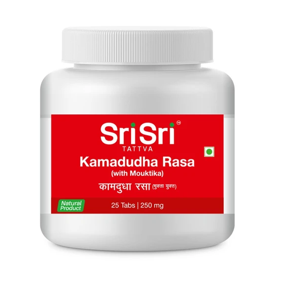 Sri Sri Tattva Ayurvedic Kamadudha Rasa 25 Tabs | 250mg for Gastritis & Hyperacidity disorders,