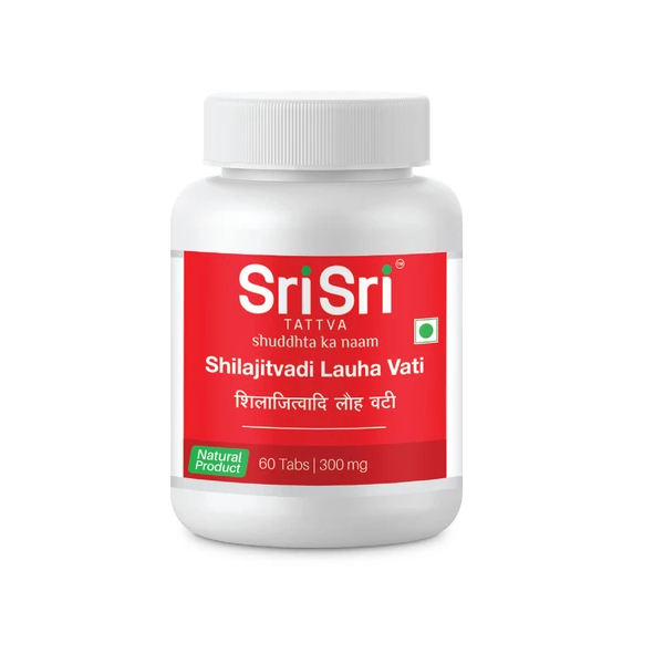 Sri Sri Tattva Ayurvedic Shilajitvadi Lauha Vati - Haematinic 60 Tablets | 300mg for Urinary disorders