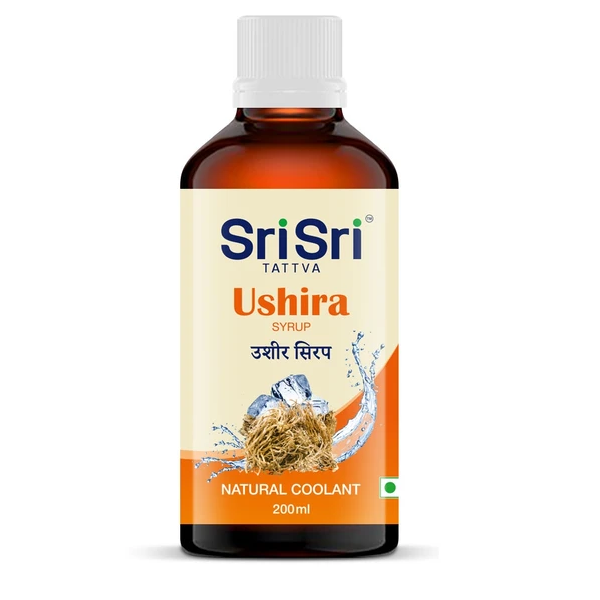 Sri Sri Tattva Ayurvedic Ushira Syrup - Fatigue & Burning Micturation 200ml for Vomitting, fever