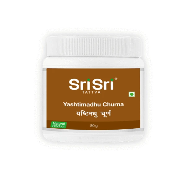 Sri Sri Tattva Ayurvedic Yastimadhu Churna 80g and cough and cold throat