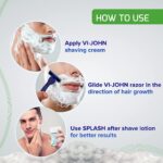 Vi-John Mint Shaving Cream For Men - 125Gm For Sensitive Skin Enriched With Tea Tree Essential Oil - Image 5