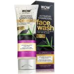 WOW Activated Charcoal infused with Activated Charcoal Beads No Parabens & Sulphate Face Wash - 100 ml