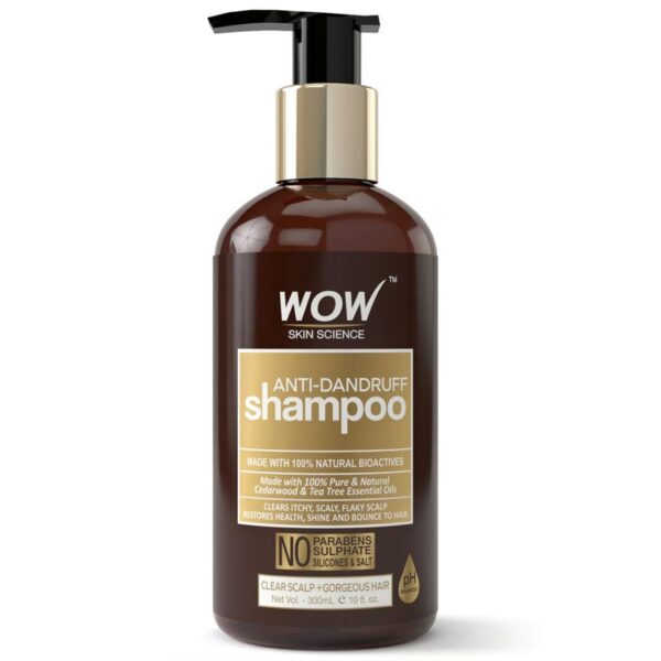 WOW Anti Dandruff No Parabens & Sulphate Shampoo - 300 ml