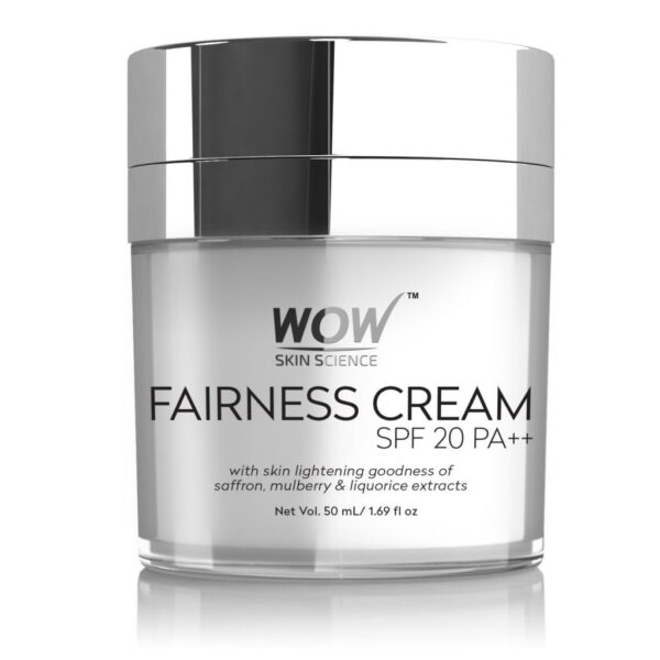 WOW Fairness SPF 20 PA++ No Parabens & Mineral Oil Cream - 50ml