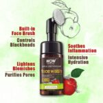 WOW Skin Science Apple Cider Vinegar Foaming Face Wash (100 ml) - No Parabens, Sulphate & Silicones (with built-in brush) - Image 2