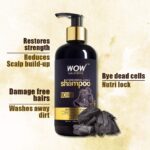 WOW Skin Science Charcoal & Keratin Shampoo - No Sulphates, Parabens, Silicones, Salt & Color, 300 ml - Image 2