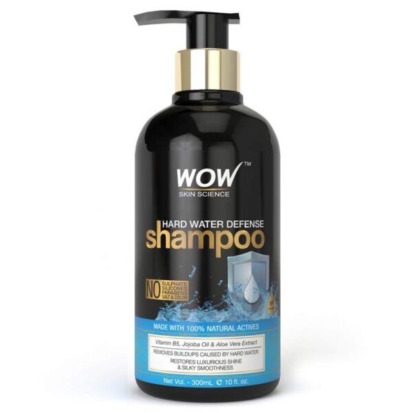 WOW Skin Science Hard Water Defense Shampoo - No Sulphate, Parabens, Silicones, Salt & Colour, 300 ml