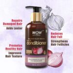 WOW Skin Science Red Onion Black Seed Oil Hair Conditioner with Red Onion Seed Oil Extract, Black Seed Oil & Hydrolyzed Wheat Protein - No Parabens, Mineral Oil, Silicones, Color & PEG - 300 ml - Image 2