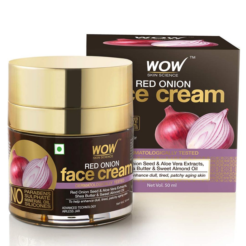 WOW Skin Science Red Onion Face Cream - Oil Free, Quick Absorbing - For All Skin Types - No Parabens, Silicones, Color, Mineral Oil & Synthetic Fragrance - 50 ml - Image 2