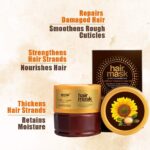 WOW Skin Science Sunflower Biolipids & Argan Oil Hair Mask for Dry & Damaged Hair - 200 ml - Image 2