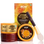 WOW Skin Science Ubtan Face & Body Pack with Chickpea Flour, Almond Shell Powder, Saffron & Turmeric Extracts, Rose Water & Sandalwood Oil - No Sulphate, Parabens, Silicones & Color - 200 ml