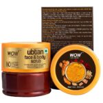 WOW Skin Science Ubtan Face & Body Scrub With Chickpea Flour, Almond Shell Powder, Saffron & Turmeric Extracts, Rose Water & Sandalwood Oil - 200 ml - Image 2