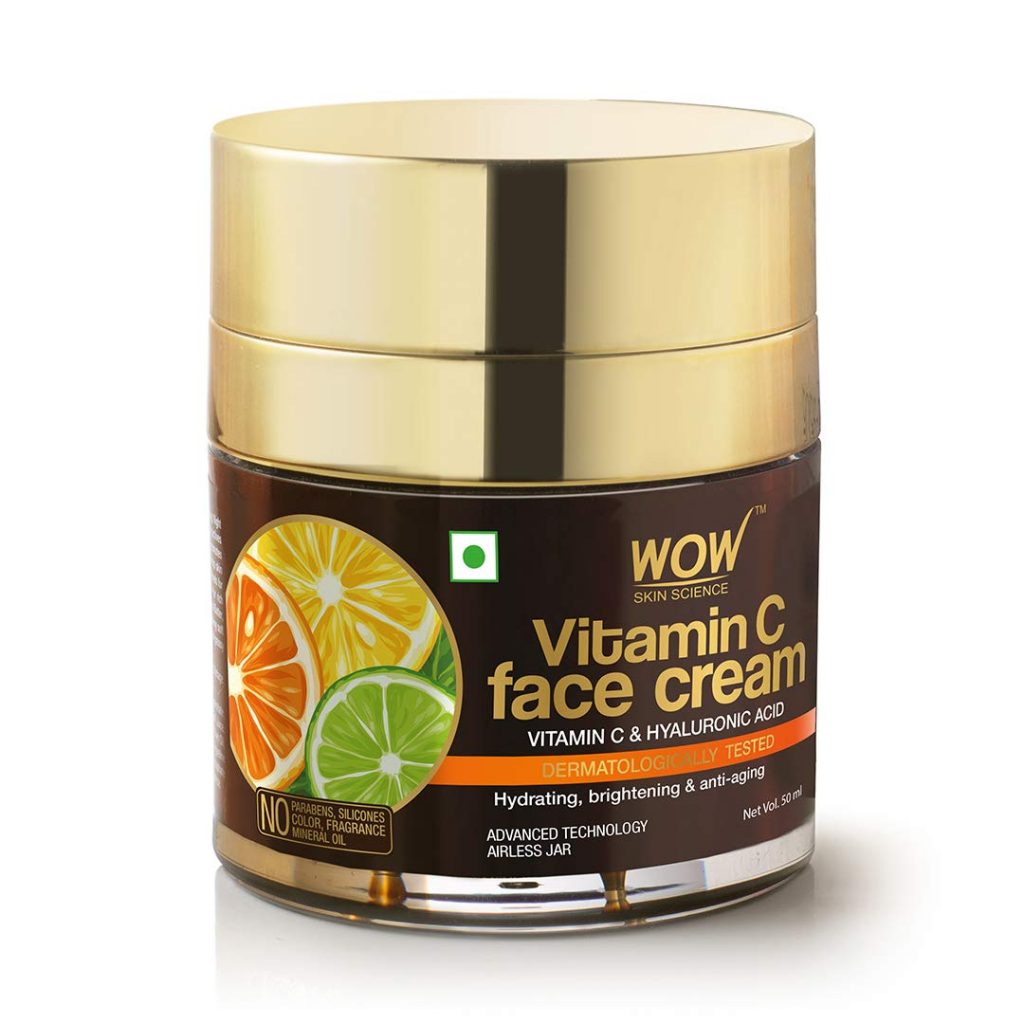 WOW Skin Science Vitamin C Face Cream - Oil Free, Quick Absorbing - For All Skin Types - No Parabens, Silicones, Color, Mineral Oil & Synthetic Fragrance - 50 ml - Image 2