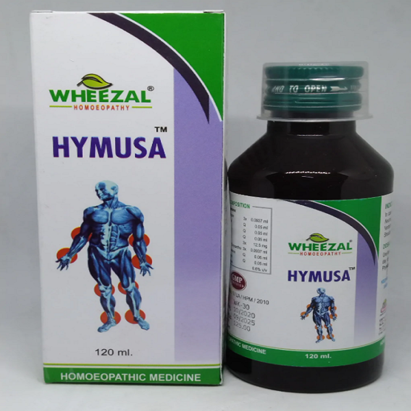 Wheezal Homeopathic Hymusa Syrup Provides relief in Joint Pain, Arthritis, 120ml