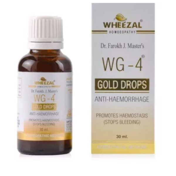 Wheezal WG 4 Gold Drops Anti Haemorrhage (30ml) for bone-related disorders, joint pain