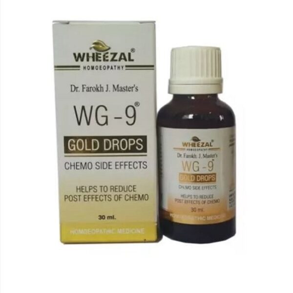 Wheezal WG 9 Gold Drops Chemo Side Effects (30ml) for constipation ,anemia, weight loss , hair loss