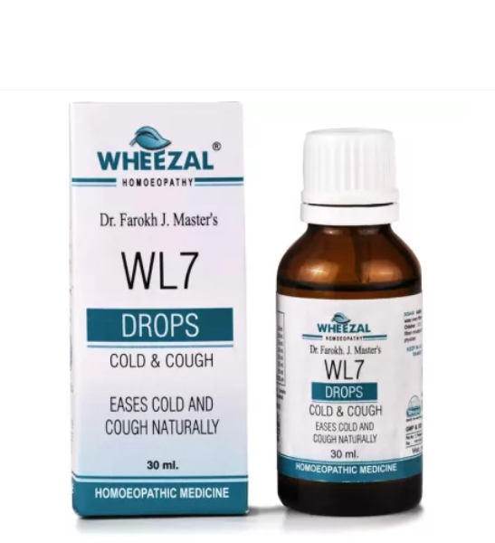 Wheezal Homeopathic WL07 Cold And Cough Drop - 30ml for Allergic Rhinitis Cough Bronchitis