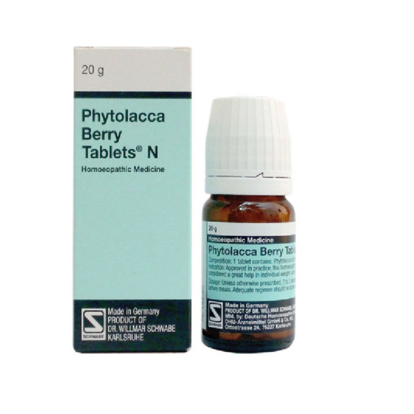 Dr Willmar Schwabe Germany Homeopathic Phytolacca Berry Tablets (20g) for Obesity Arthritis Weight Loss improves Digestion