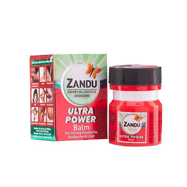Zandu Balm Ultra Power - 8 ml For inflammed muscles Relief, joint pains, headaches, chest congestion and cold