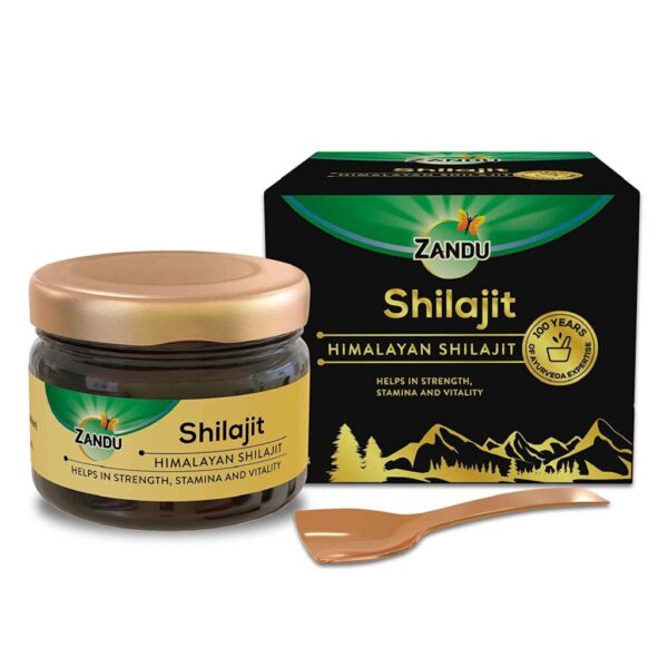 Zandu Pure Himalayan Shilajit Resin (20gm) For Strength & Stamina, Overall Holistic Wellness