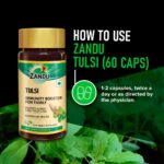 Zandu Tulsi (60 Veg Capsules) For bronchitis, asthma, flu, cough and cold, chest congestion and influenza - Image 5