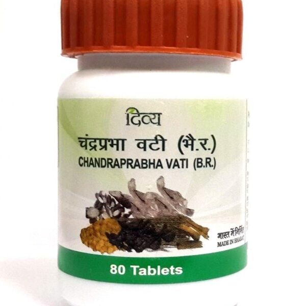 Patanjali divya CHANDRAPRABHA VATI 40gm / 80 Tab, urinary infections, joint and muscle pains, burning sensation, itching