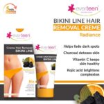 everteen RADIANCE Bikini Line Hair Remover Creme with Charcoal, Kojic Acid and Vitamin C - 50 g - Image 3
