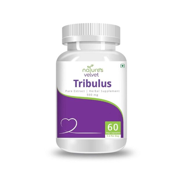 Natures velvet lifecare Tribulus (Gokshura Gokhura) Extract, 500 mg, 60 Veg Capsules For erectile dysfunction, male infertility