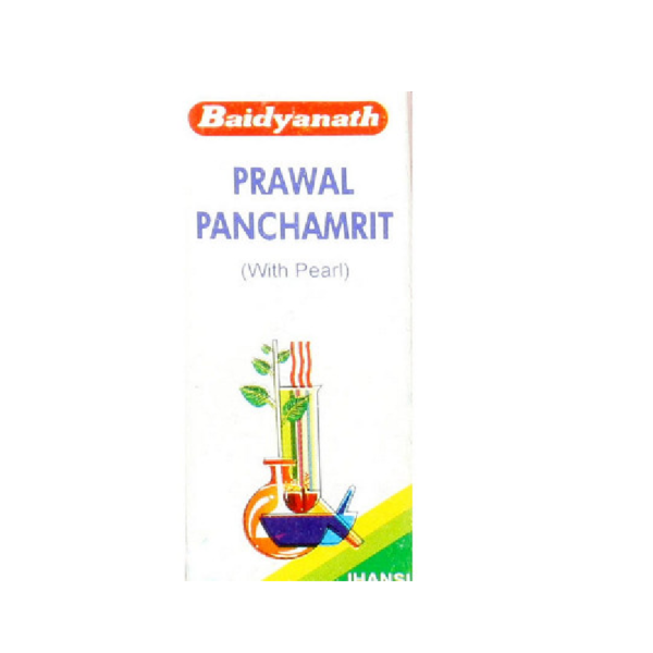 Baidyanath Prawal Panchamrit (Moti Yukta) (10tab) for Bloating, Digestive Disorders, Pitta