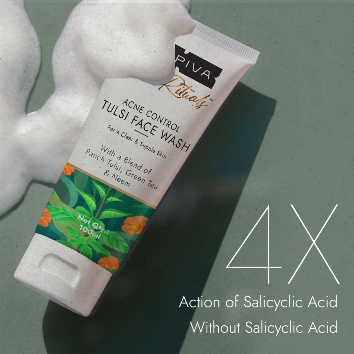 Kapiva Acne Control Tulsi Face Wash 100gm Reduces Active Acne & Scars - Image 8