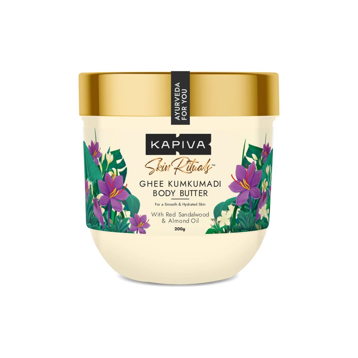 Kapiva Ghee Kumkumadi Body Butter (200 g).1 Kapiva Ghee Kumkumadi Body Butter (200 g) for skin care - Image 1