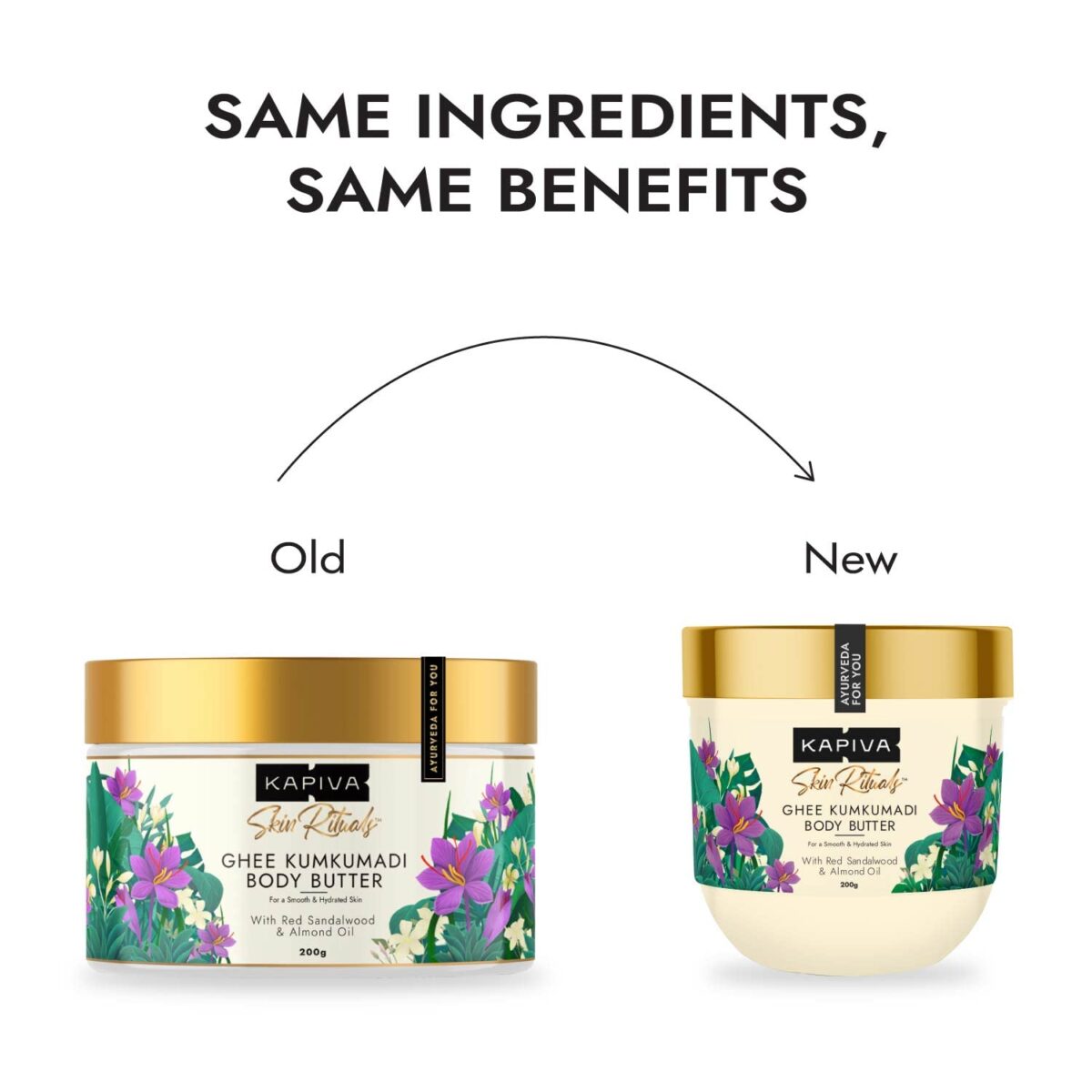 Kapiva Ghee Kumkumadi Body Butter (200 g) for skin care - Image 2