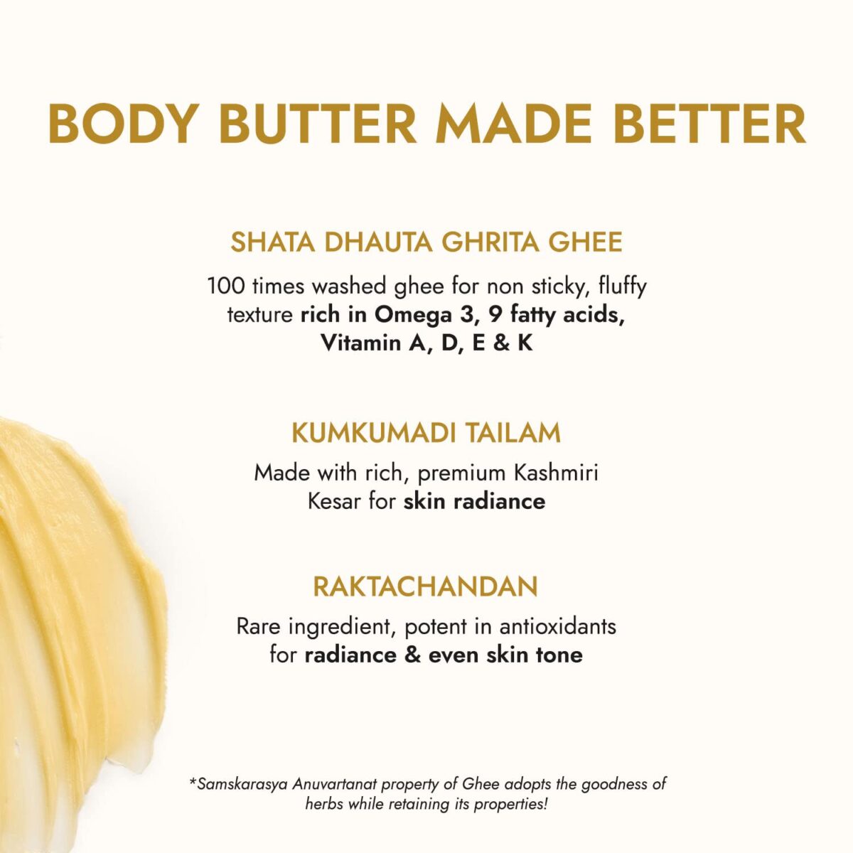 Kapiva Ghee Kumkumadi Body Butter (200 g) for skin care - Image 6