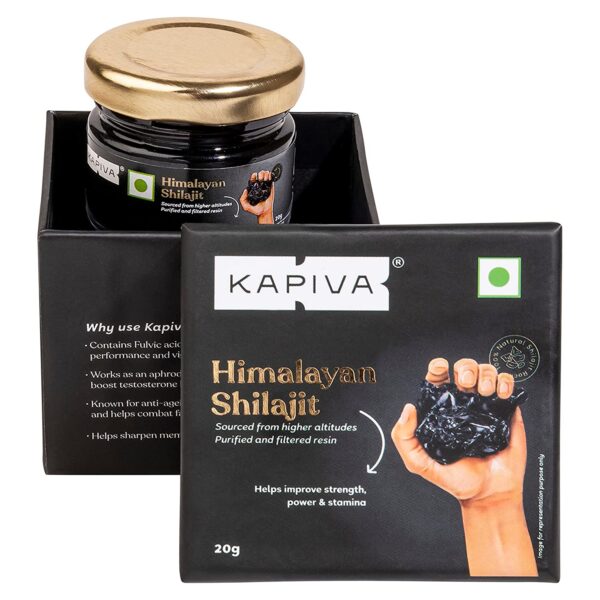 Kapiva Himalayan Shilajit/Shilajeet Resin 20g for Booster for Endurance and Stamina