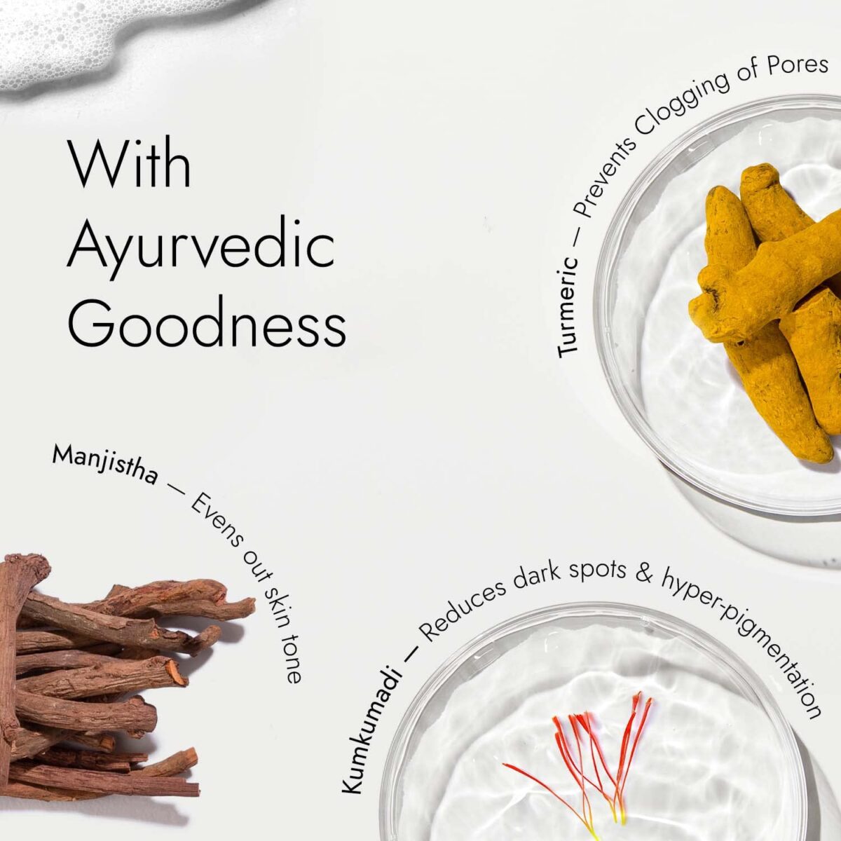 Kapiva Kumkumadi Glow Face Wash 100gm for Reduces pigmentation & dark spots - Image 4