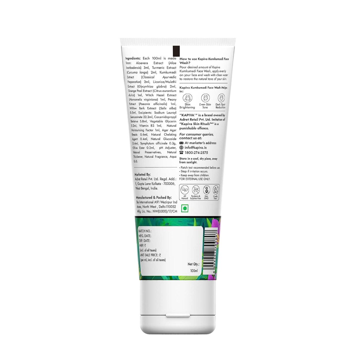 Kapiva Kumkumadi Glow Face Wash 100gm for Reduces pigmentation & dark spots - Image 8