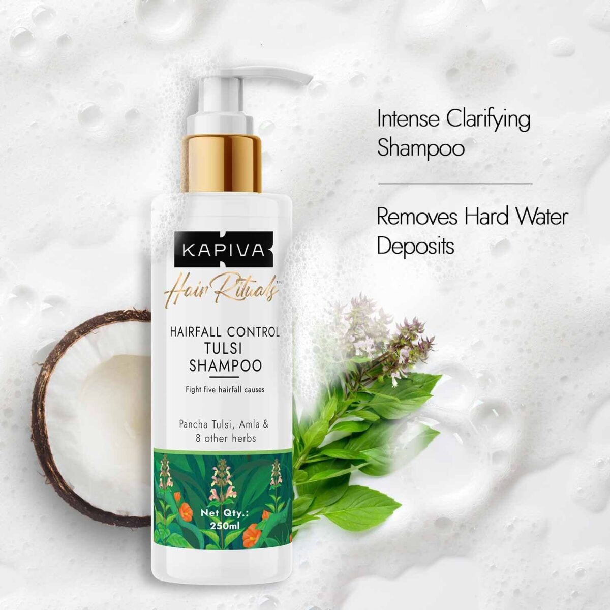 Kapiva Tulsi Anti Hairfall Shampoo 250ml for Controls Hair fall - Image 2