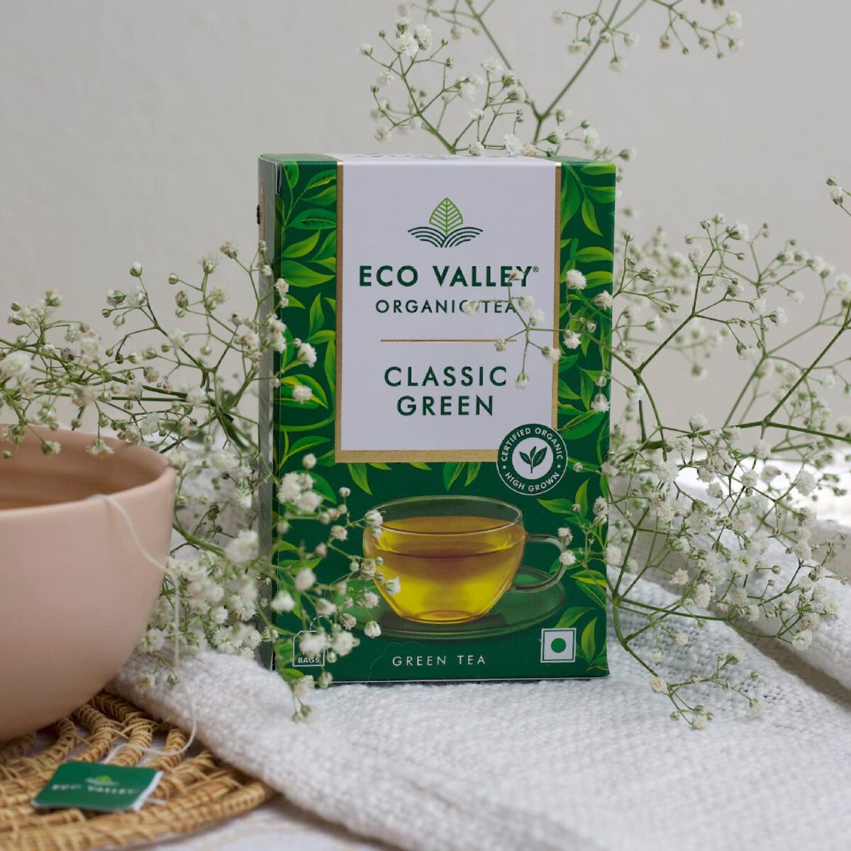 Eco Valley Organic Green Tea - Classic - 25 Tea Bags | Grown in Nilgiris | Zero Calories | Rich in Antioxidants | Good for Digestion - Image 5