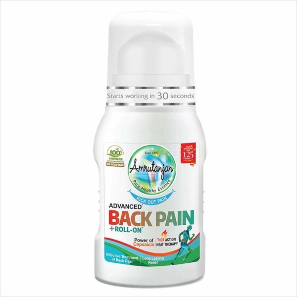 AMRUTANJAN Back Pain Roll On 50 ml & 10 Ml, Nasal Inhale & Extra Power Balm 8 ml