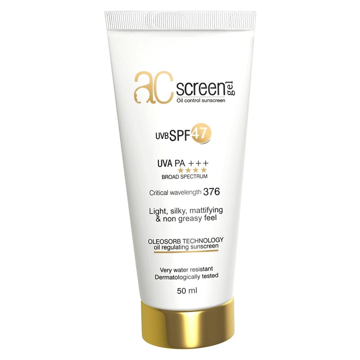 Acscreen Sunscreen For Oily And Acne Skin- Pack of 01 (UVB SPF 47) UVA PA +++ ....5 Acscreen Oil Control Sunscreen Gel SPF 47 (50ml) for sunburn skin care - Image 5