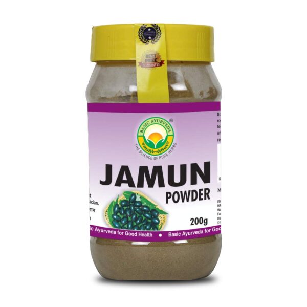 Basic Ayurveda Jamun Powde 200 gm for Digestion Diabetes Care