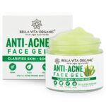 Bella Vita Organic Anti Acne & Pimple Removal Face Gel Oil Free Hydrating Cream for Marks, Dark Spot Removal with Neem, Tea Tree and Aloe Vera, 50 gms