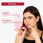 NicoLips Lip Scrub Balm Lightening Brightening Dark/Smoker Lips 20gm Chapped Lip - Image 3
