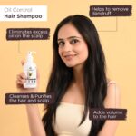 Bella Vita Organic Oil Control Shampoo for Oily Hair and Scalp, Anti Dandruff with Natural Neem, Tea Tree Oil, Green Tea & Aloe Vera - 200 ml Sulphate and Paraben Free - Image 3