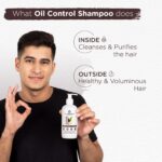 Bella Vita Organic Oil Control Shampoo for Oily Hair and Scalp, Anti Dandruff with Natural Neem, Tea Tree Oil, Green Tea & Aloe Vera - 200 ml Sulphate and Paraben Free - Image 4
