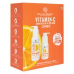 Bella Vita Organic Vitamin C Skincare Duo Box with Face Wash 100 ml and Face Cream 50 ml for Anti Pigmentation, De tan Removal, Glowing, Hydrating Skin & Even Skin Tone